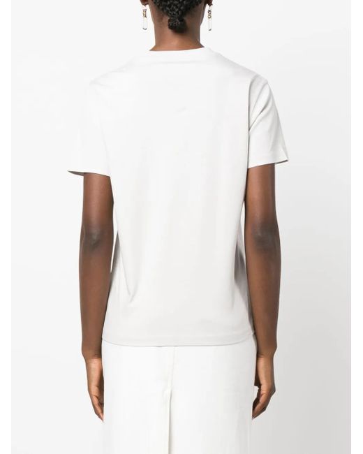 Lanvin White Curb Regular Fit Tee-Shirt