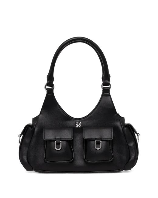 HUGO Black Caliope Duo-Pocket Shoulder Bag