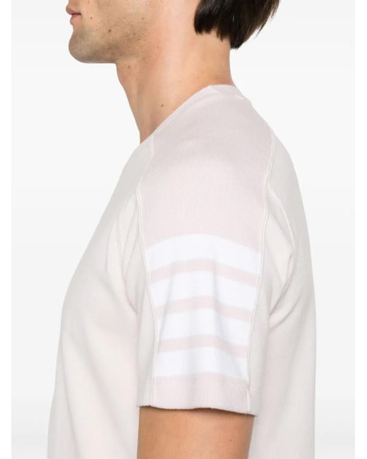 Thom Browne Pink Crew Neck Tee for men