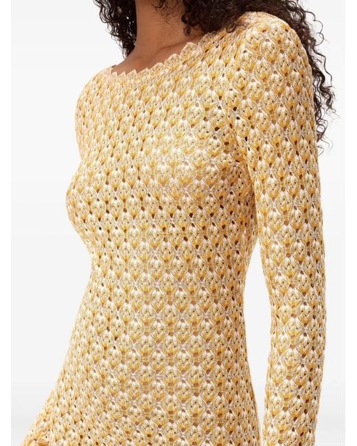 Missoni Natural Patterned Mini Dress