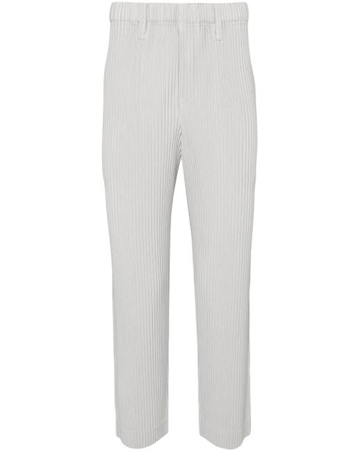 Homme Plissé Issey Miyake Gray Pleated Trousers for men