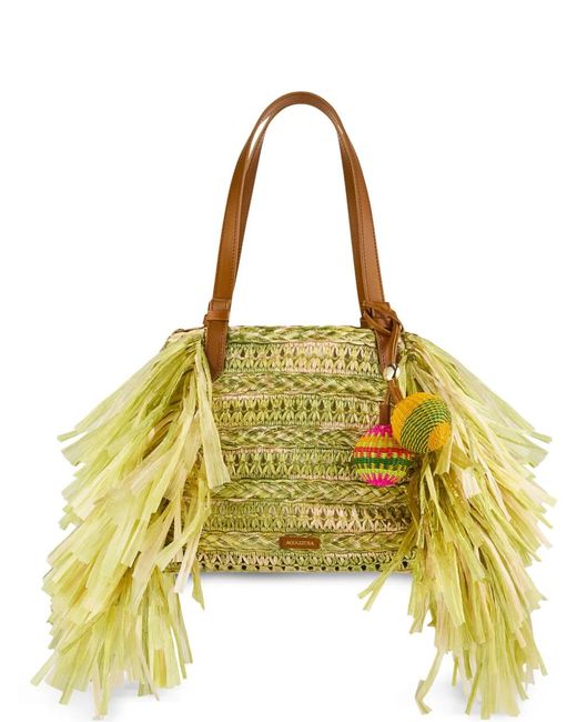 Aquazzura Yellow Sac Cabas Trancoso À Franges