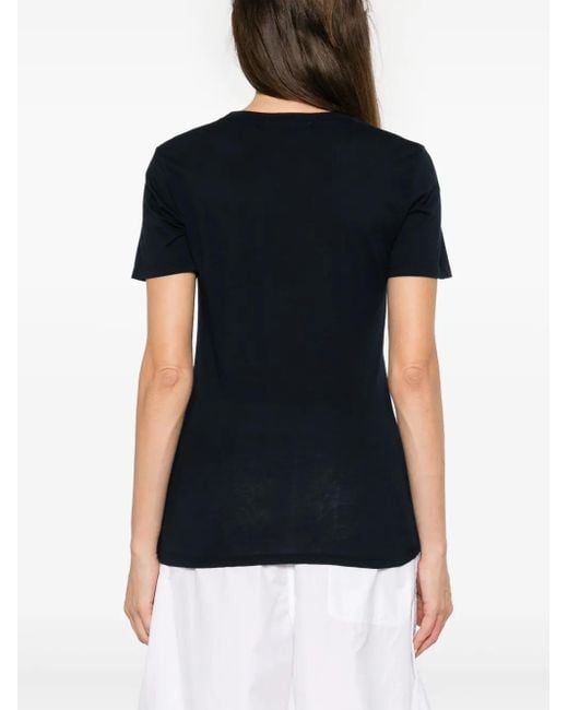 Nili Lotan Black Mariela Crew-Neck T-Shirt