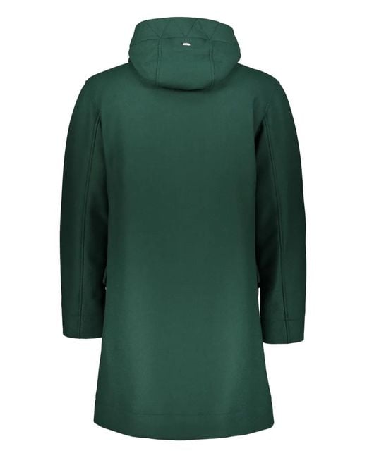 Herno Green Zip Hooded Coat for men