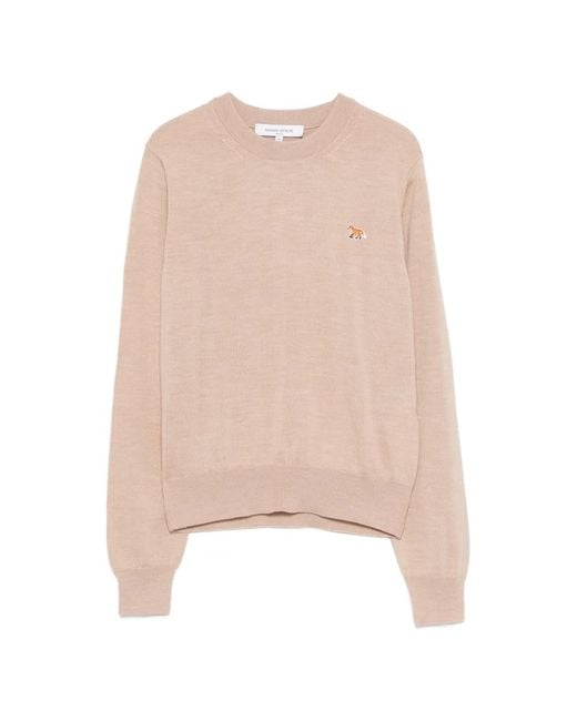 Maison Kitsuné Natural Pull À Logo Brodé