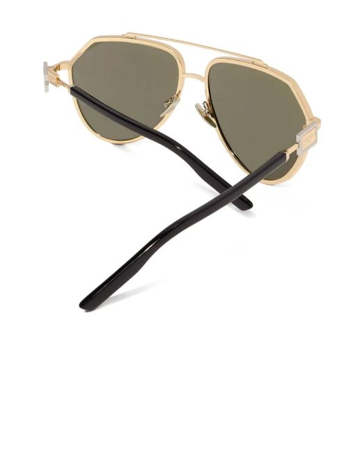 Dolce & Gabbana Natural Pilot-Frame Sunglasses