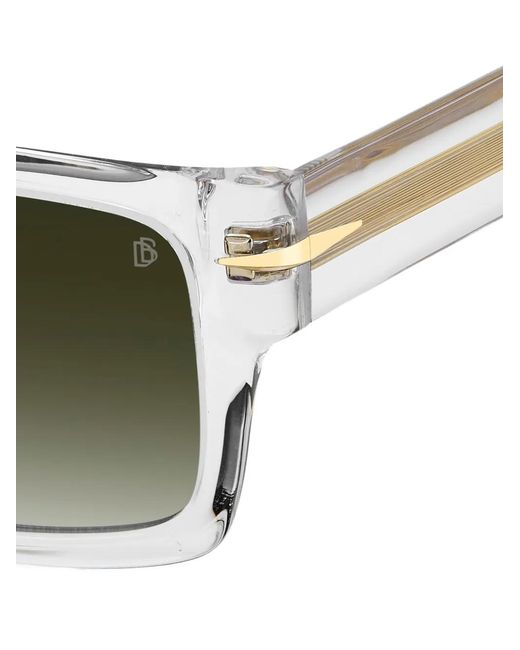 David Beckham Green Square-Frame Sunglasses for men