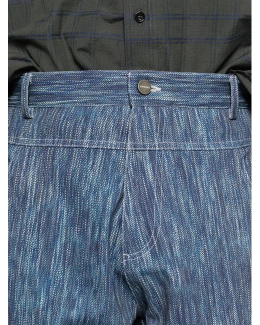 Bonsai Blue Textured Jeans for men