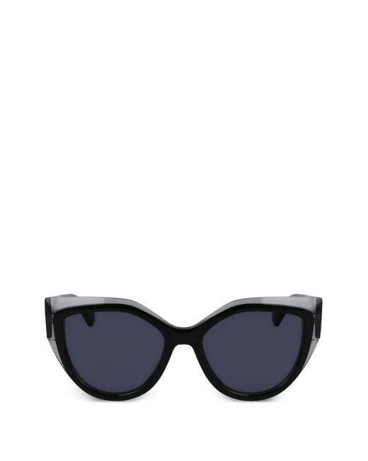 Ferragamo Eyewear Blue Cat-Eye Frame Sunglasses