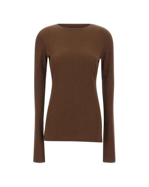 Entire studios Brown Sheer Long Sleeve Top