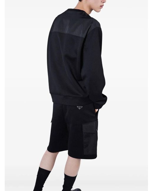 Prada Black Cotton Cargo Shorts for men