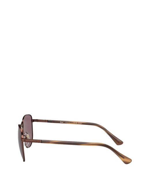 Persol Purple Diamond-Pattern Round-Frame Sunglasses