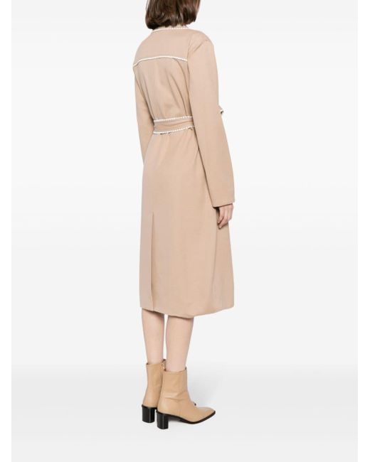 L'Agence Natural Double-breasted Cotton Trench Coat