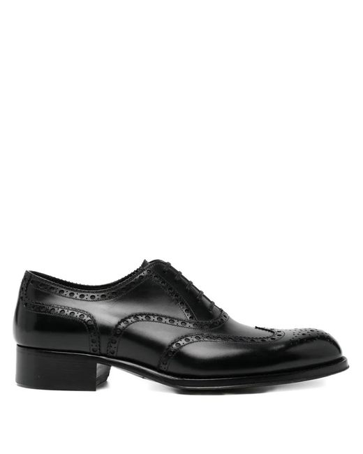 Tom Ford Black Leather Oxford Shoes for men