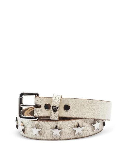 HTC White Walk Of Fame Star-Studded Belt for men