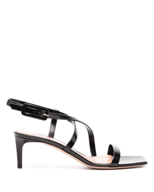 Gianvito Rossi Black Lindsay 60mm Leather Sandals