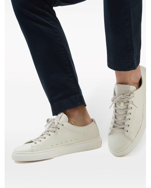Woolrich White Cloud Court Leather Sneakers for men