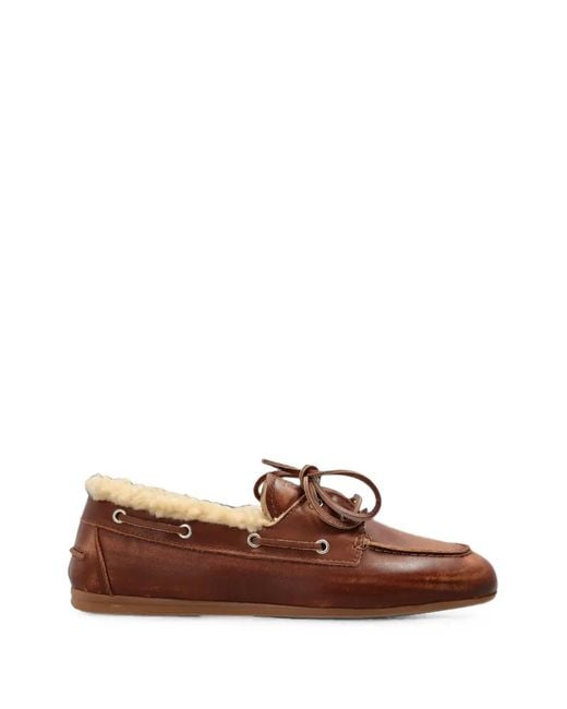 POSA Brown Flat Loafers