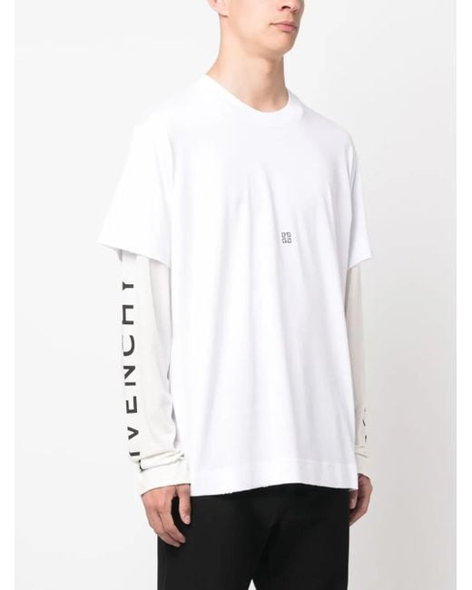 Givenchy White T-Shirt À Logo Imprimé for men