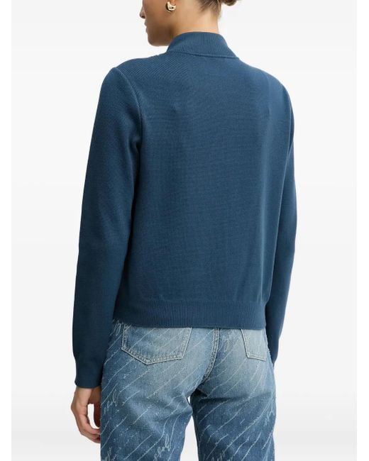 Boss Blue Quilted Panelled Jacket