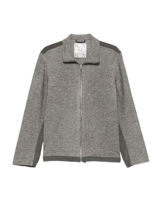 RANRA Gray Zip Panelled Sweater for men