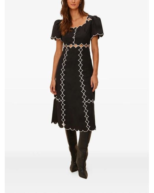 Farm Rio Black Lenzing Ecovero Euroflax Maxi Dress
