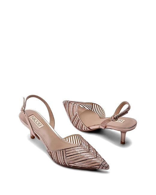 Nicoli Pink Clivia Slingback Pumps