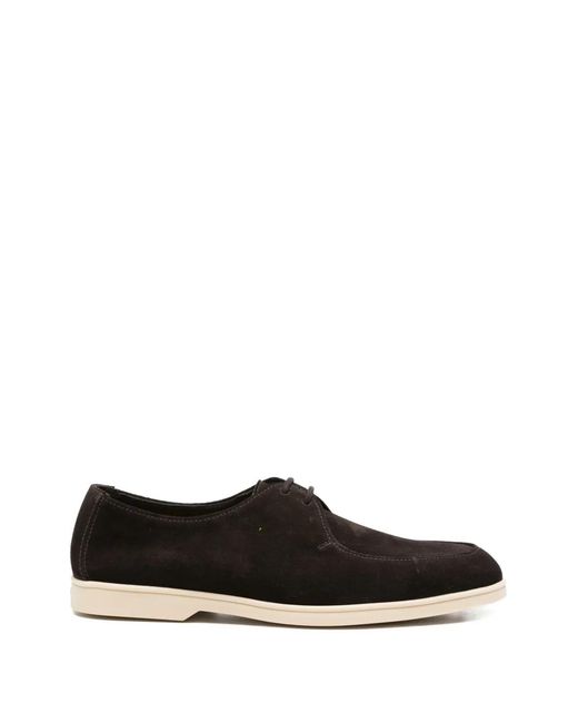 Doucal's White Suede Derby Shoes for men