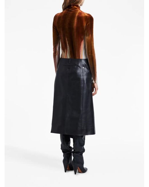 Proenza Schouler Brown Ice Dyed Velvet Top