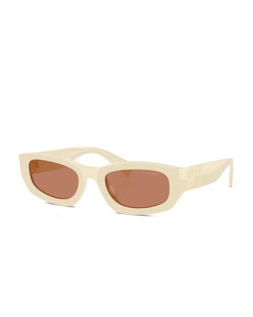 Miu Miu Women's Pink Geometric-Frame Sunglasses