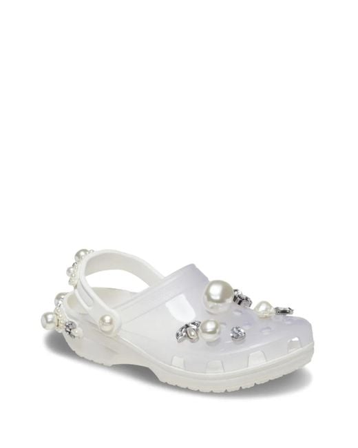 CROCSTM White Faux-Pearl Embellished Slingback