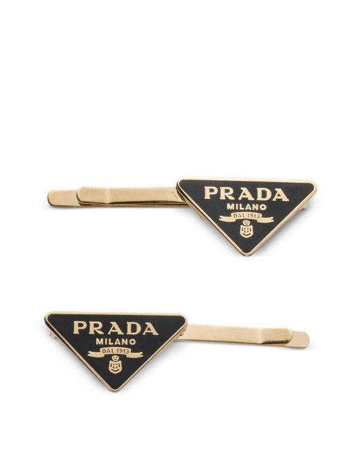 Prada Natural Metal Hair Clips