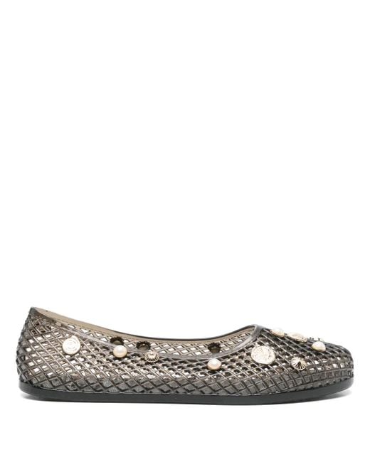 Ancient Greek Sandals Gray Iro Ballet Flats