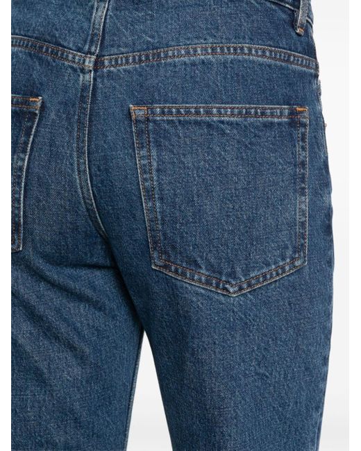 A.P.C. Blue Straight-leg Cotton Jeans