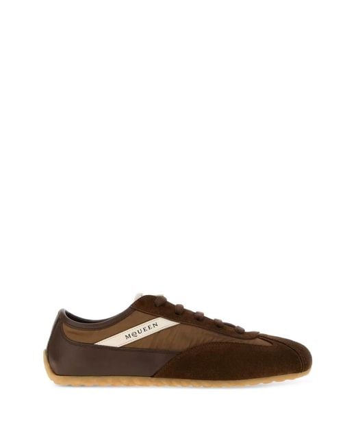 McQueen Brown Boxe Panelled Sneakers