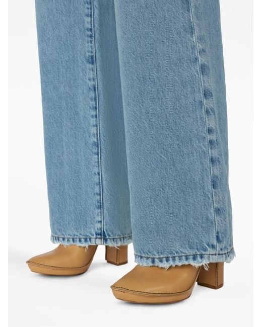 FRAME Blue Le Jane Wide-Leg Jeans