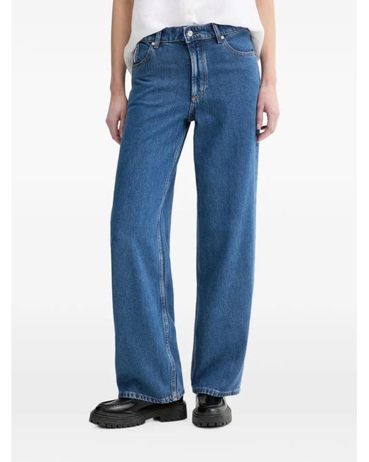 Marc O' Polo Blue Wide-Leg Jeans