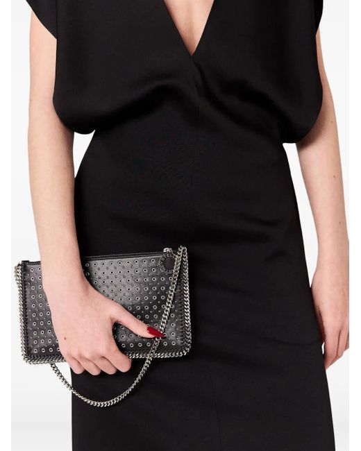 Stella McCartney Black V-Neck Short-Sleeve Midi Dress