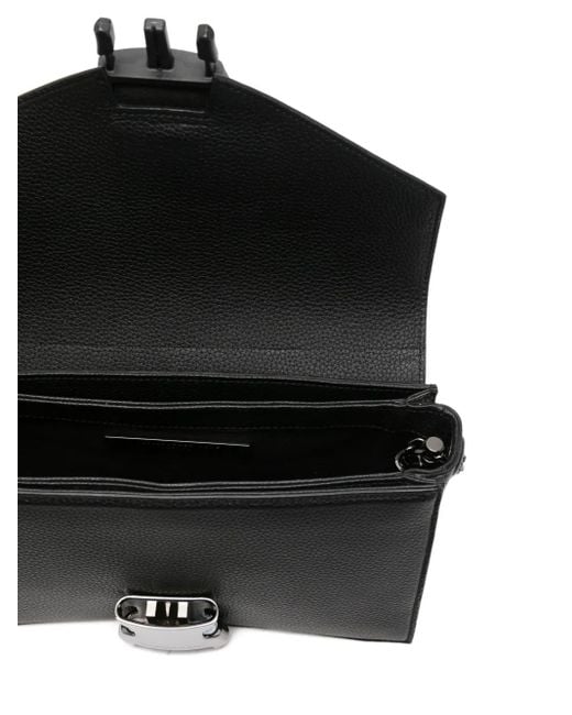 Christopher Kane Black Buckle-Fastening Chain Shoulder Bag