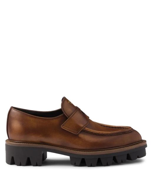 Mocassini di Prada in Brown