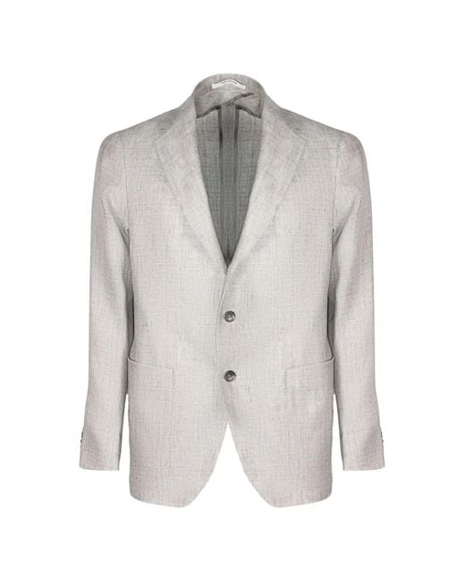 Tagliatore Gray Single-Breasted Blazer for men