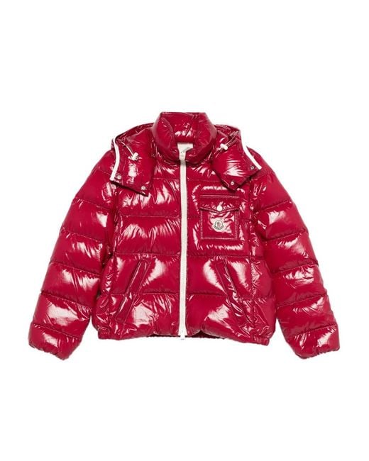 Moncler Andro Donsjack Met Monogram-Print in het Red
