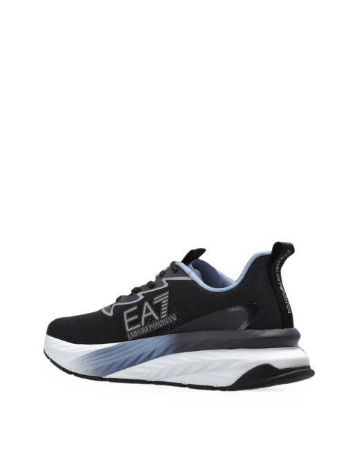 EA7 White Logo-Print Sneakers