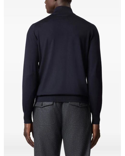 Tod's Blue Half-Zip Sweater for men