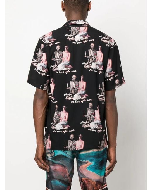 Endless Joy Black Wave After Wave Short-Sleeve Shirt for men