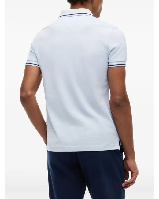 Tommy Hilfiger Blue Short-Sleeve Chest-Logo Polo Shirt for men