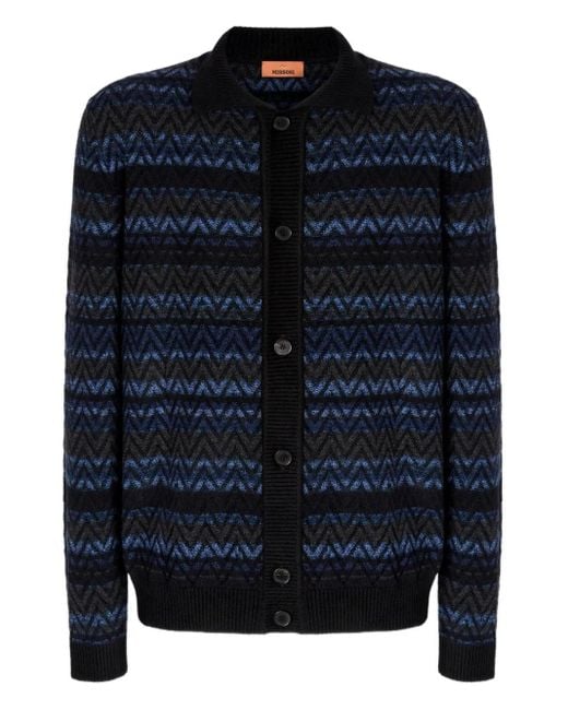 Missoni Blue Buttoned Cardigan for men