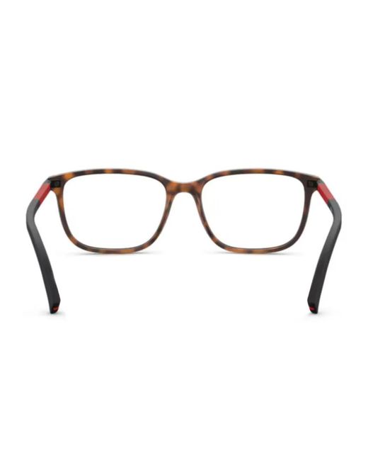 Prada Linea Rossa Brown Tortoiseshell-Effect Glasses for men