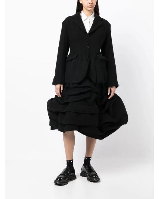 Comme des Garçons Black Felted-Finish Single-Breasted Blazer