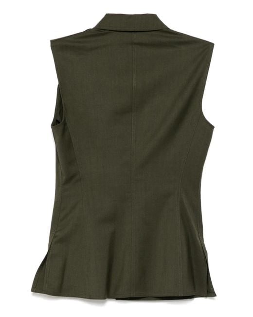 Helmut Lang Green Modest Waistcoat
